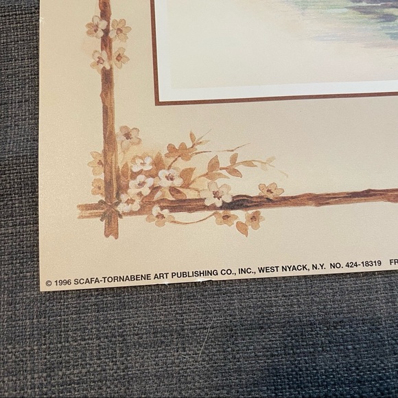 Vintage Girl With Dogs Litho From The Collection of Thomas L.Cathey FRAMED - Picture 2 of 7